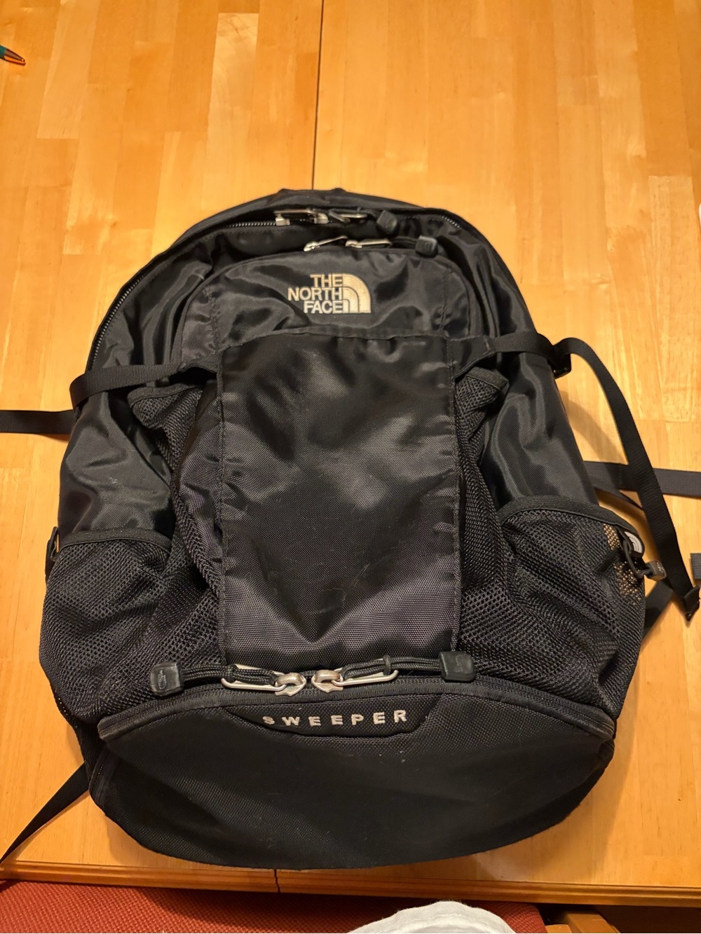 The North Face Black Sweeper Backpack with Mesh Side Pockets